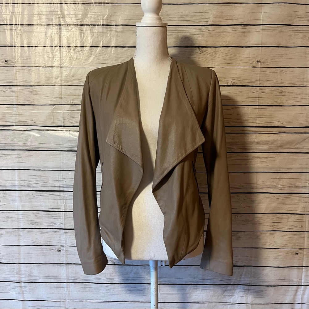 BB Dakota Harper Soft Lamb Leather Jacket Tan